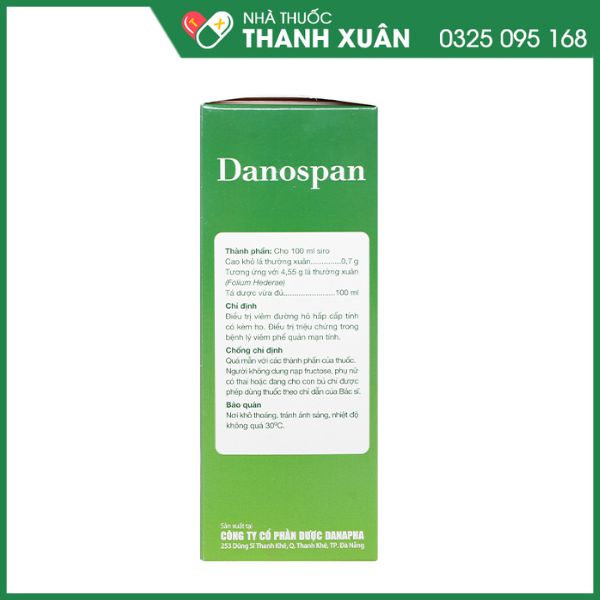 Danospan trị viêm đường hô hấp cấp tính